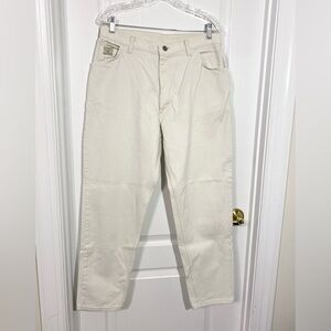 90s Wrangler High Waist Jeans USA Fabric Vintage Cream Size 16